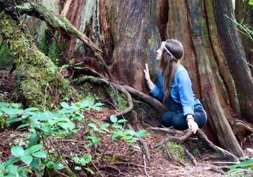 Connecting with Cedar - Pic courtesy of Beth 